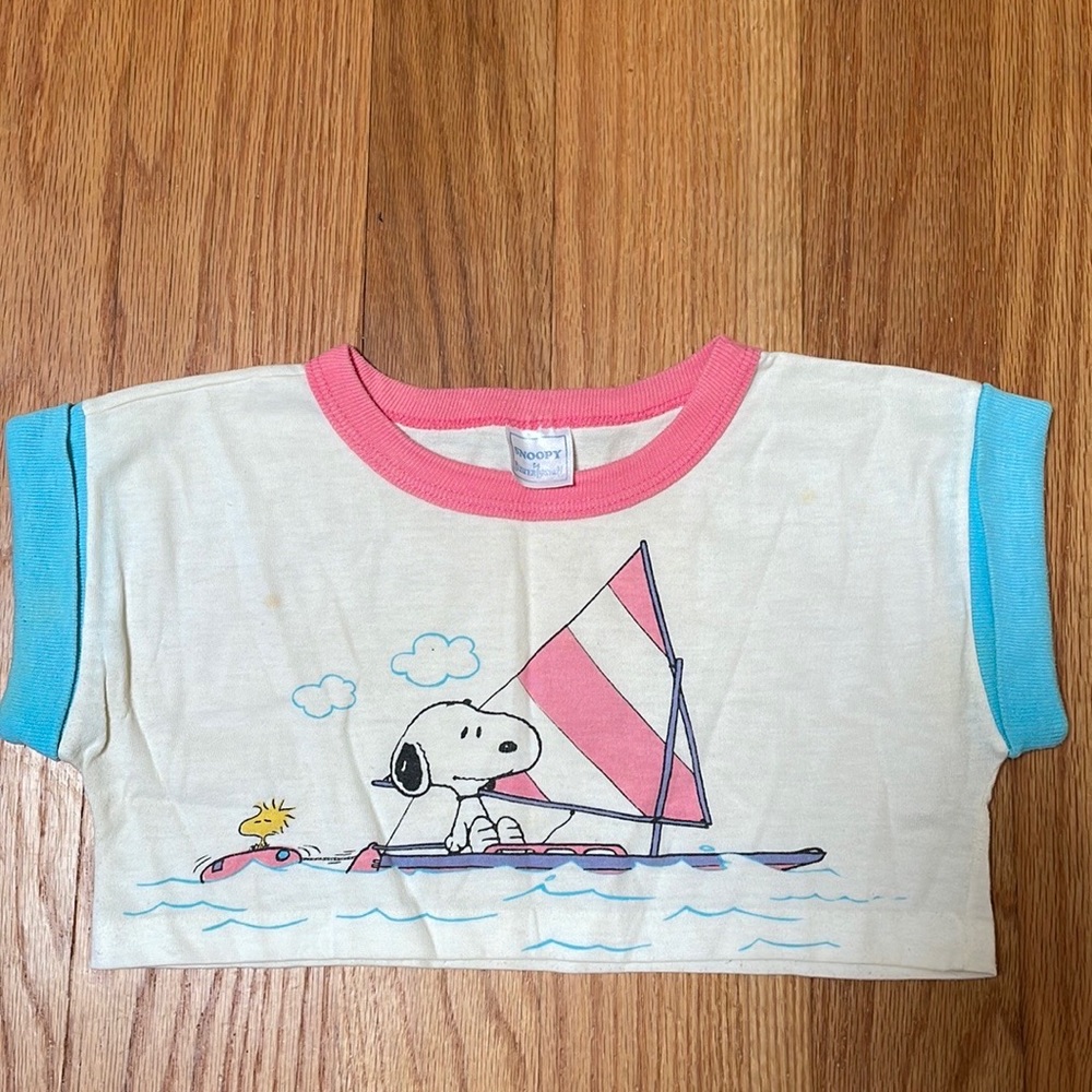 Snoopy crop shirt juniors size small